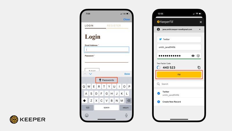 Keeper Passwords Autofill Apple iOS